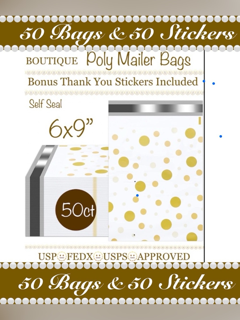 50ct~ 6x9” ~ Poly Mailer Bags 🫥🆕🫥
50ct Free Thank You Stickers.